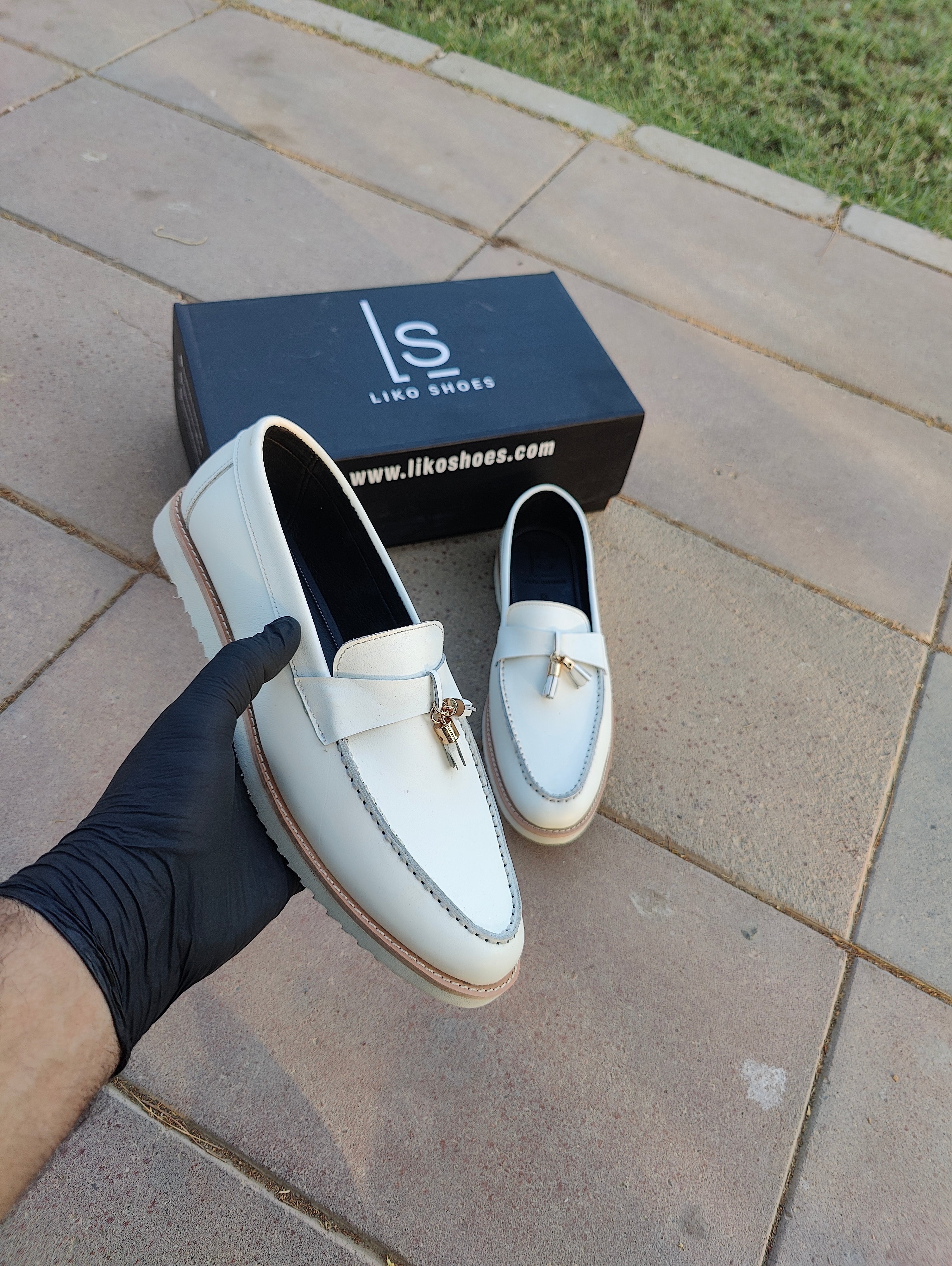 Charm White Loafers