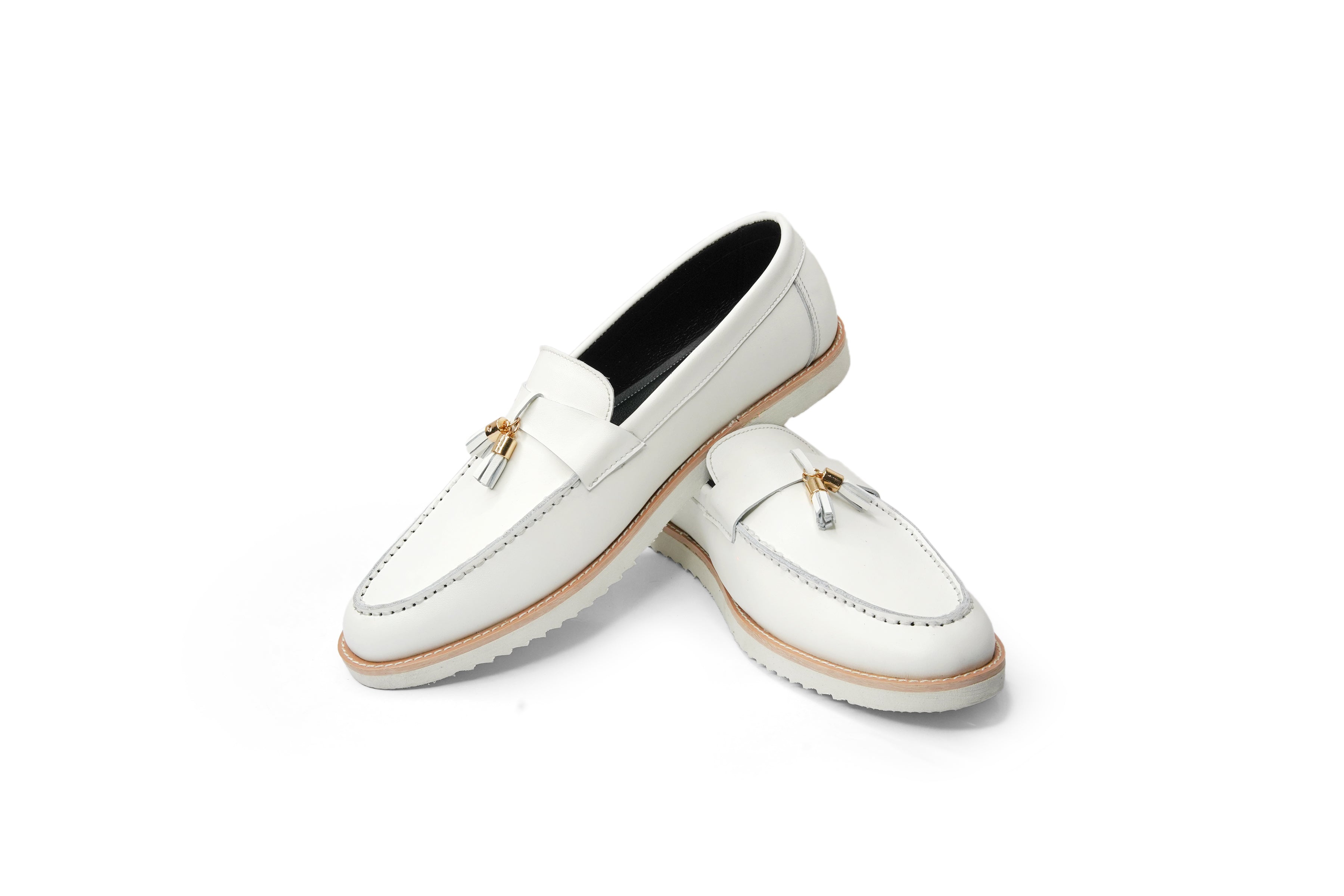 Charm White Loafers