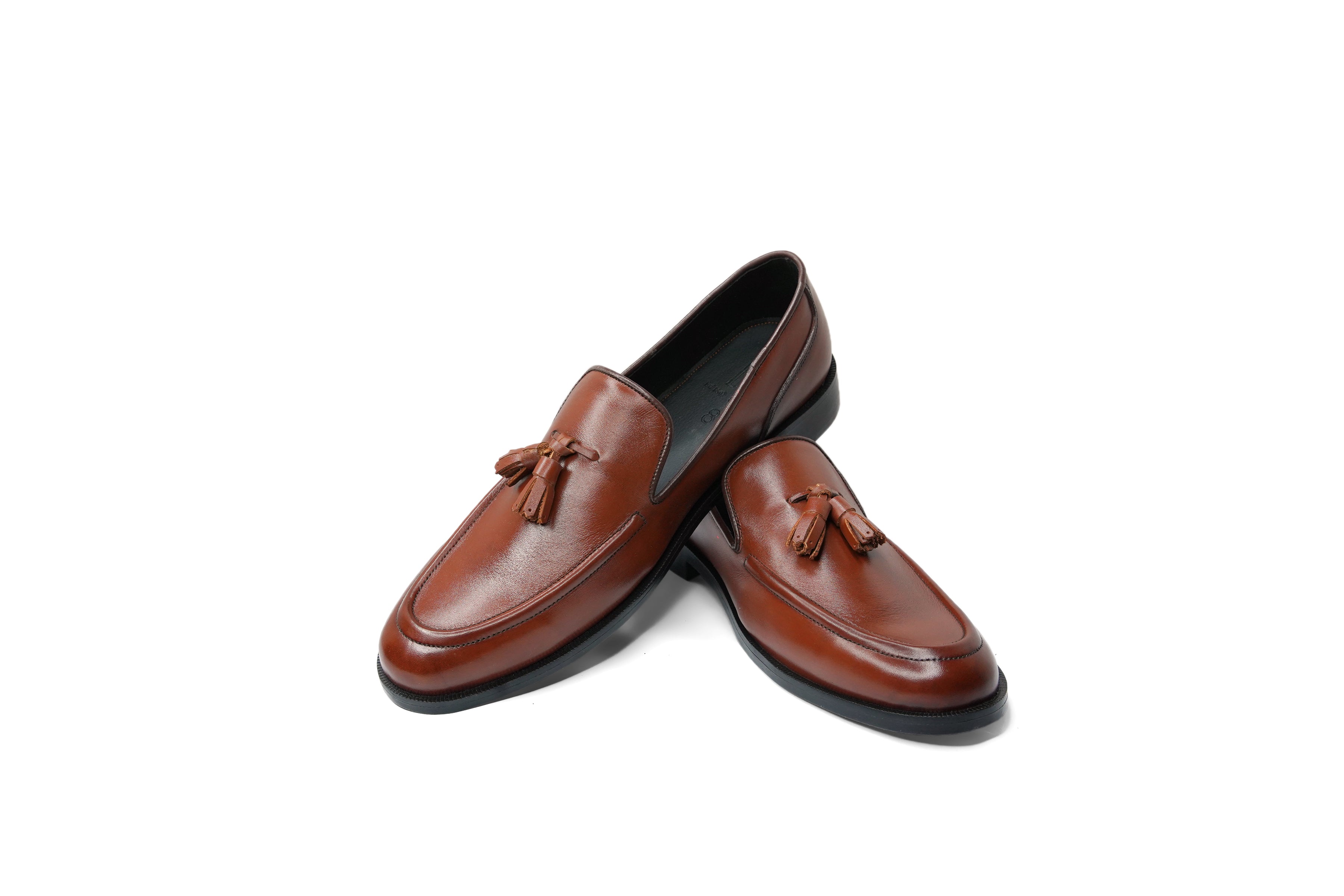 Tan Tassal Loafers