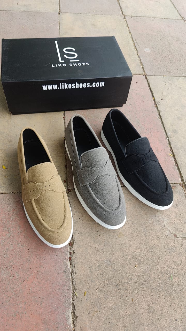 Suede Hermes-Style Shoes for Men – Elegant & Comfortable Footwear