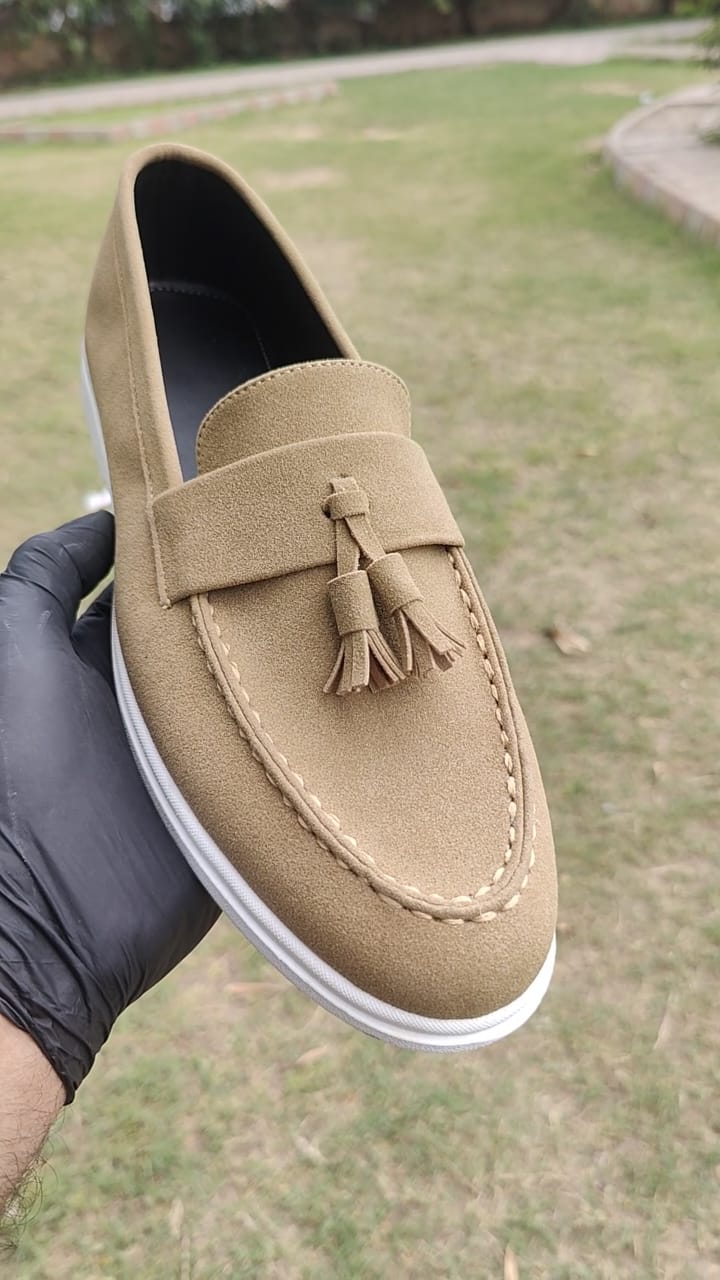 Tassalo Handmade Suede Faux Leather Loafers – Classic Style with All-Day Comfort