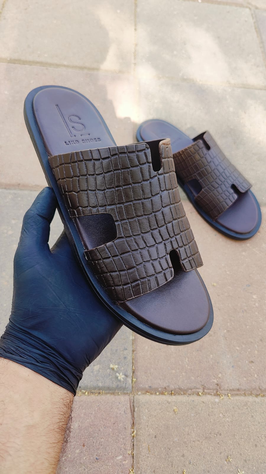 Elysée Textured Slide (Inspired by Hermès Paris)